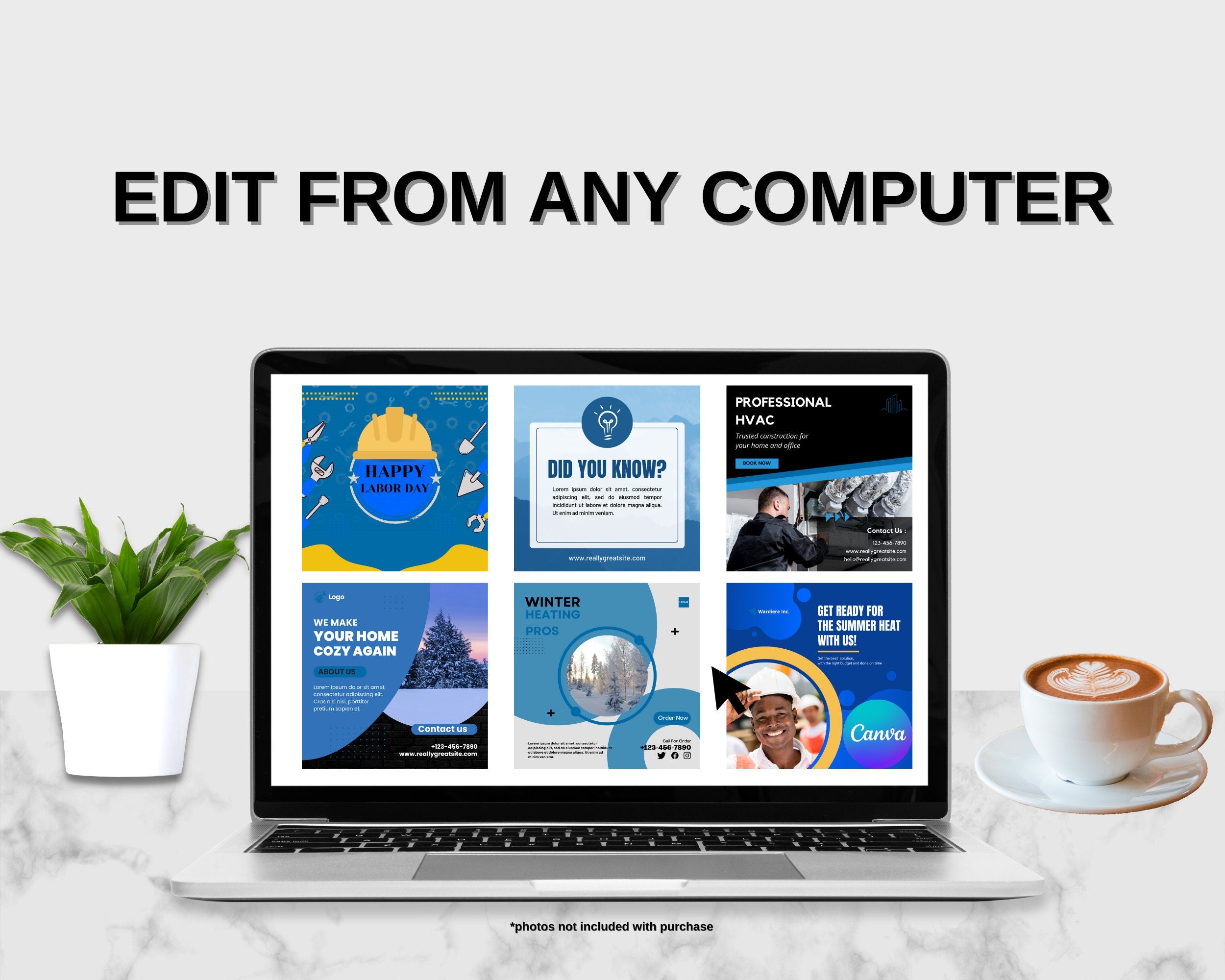 230 HVAC Instagram Template Posts for Small Business