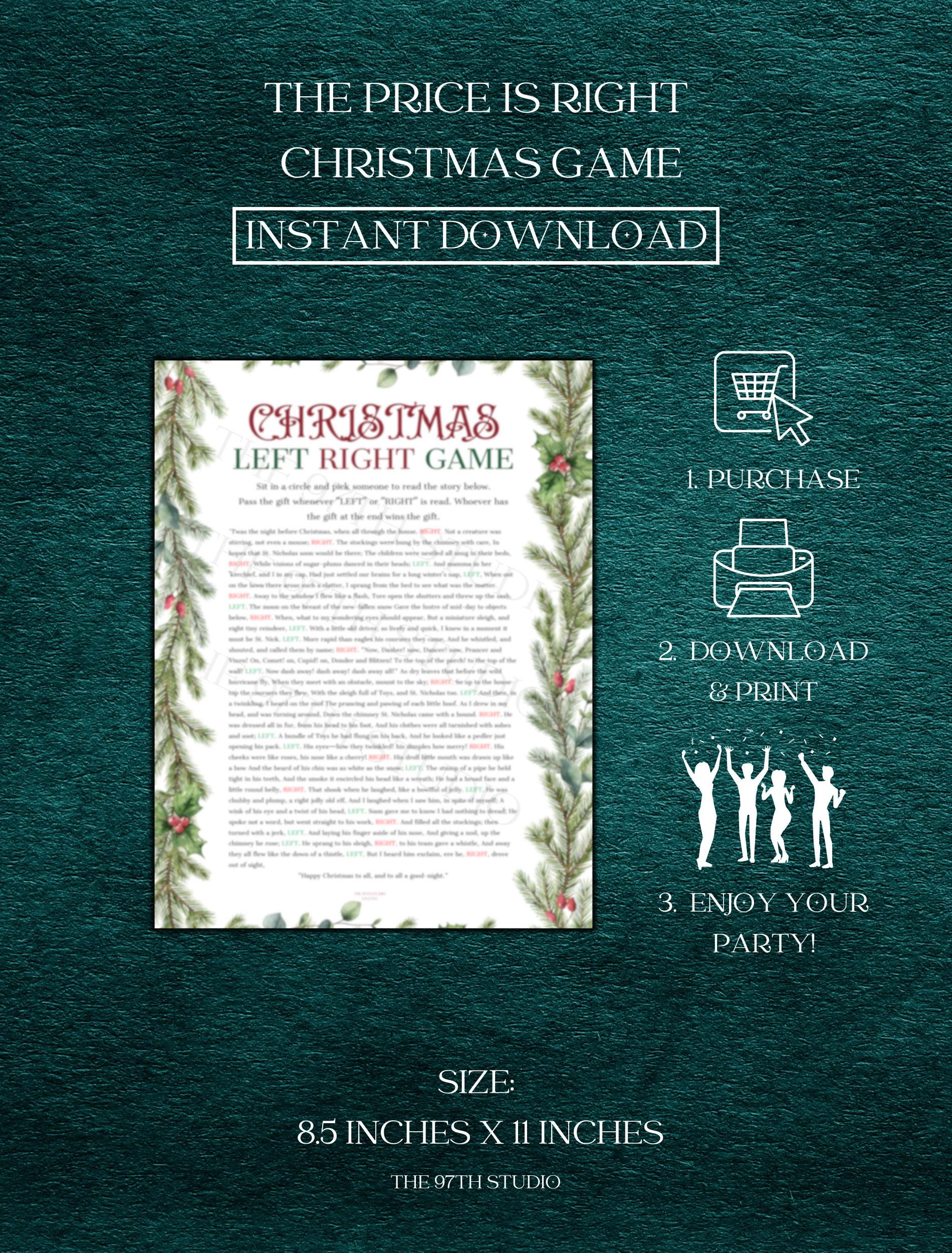 Christmas Price Is Right Game | Printable Holiday Party (PDF)