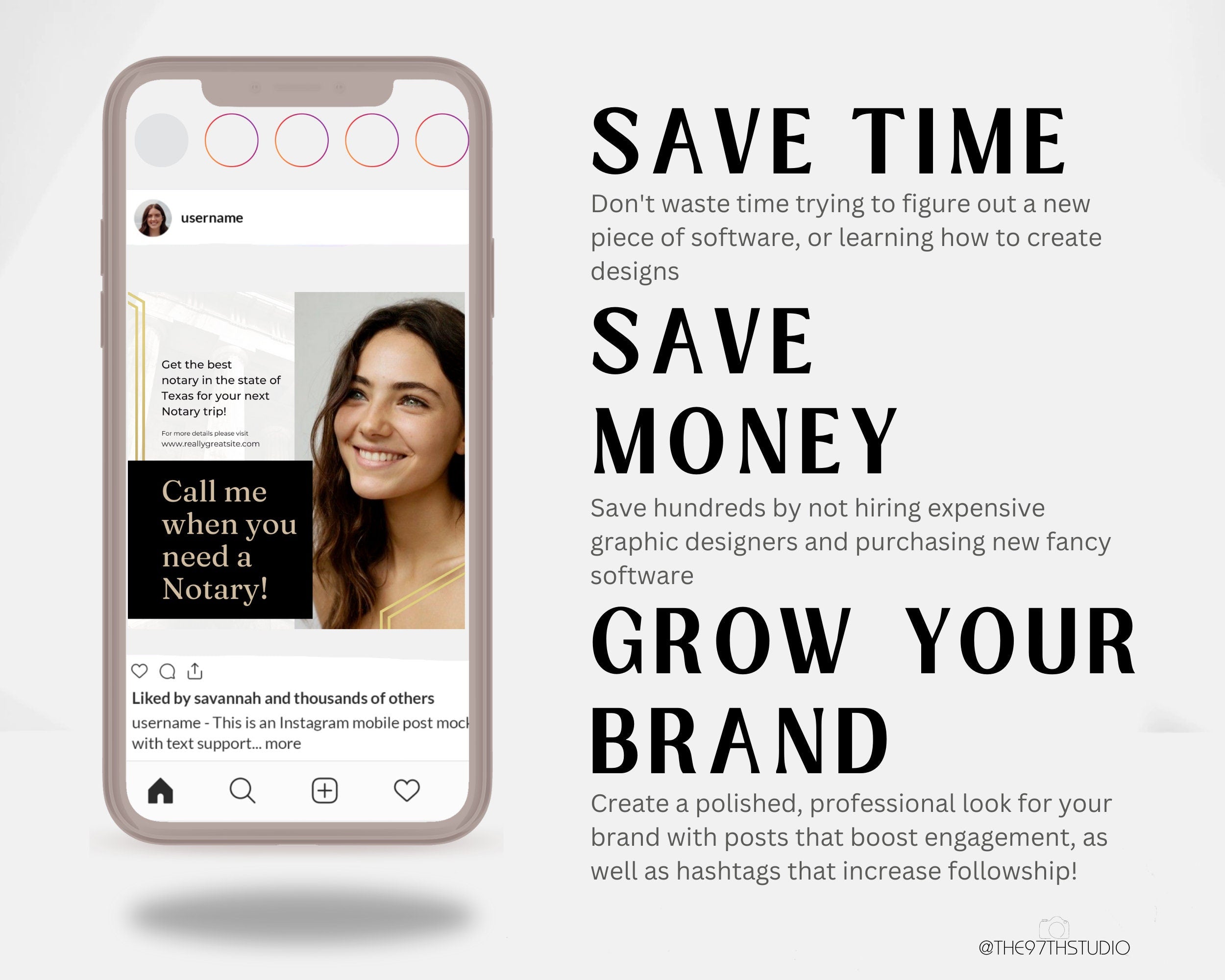 Notary Marketing | Notary Signing Agent | Notary Social Media | Loan Signing Agent | Notary Instagram Posts |Notary Posts Templates |IG Post