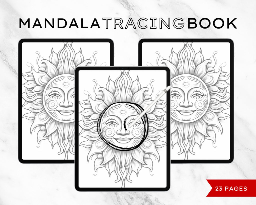Mindfulness Tracing Book for Kindle and iPad | Kindle Scribe PDF | Stress Relief | Tracing Pages | Mindfulness Book