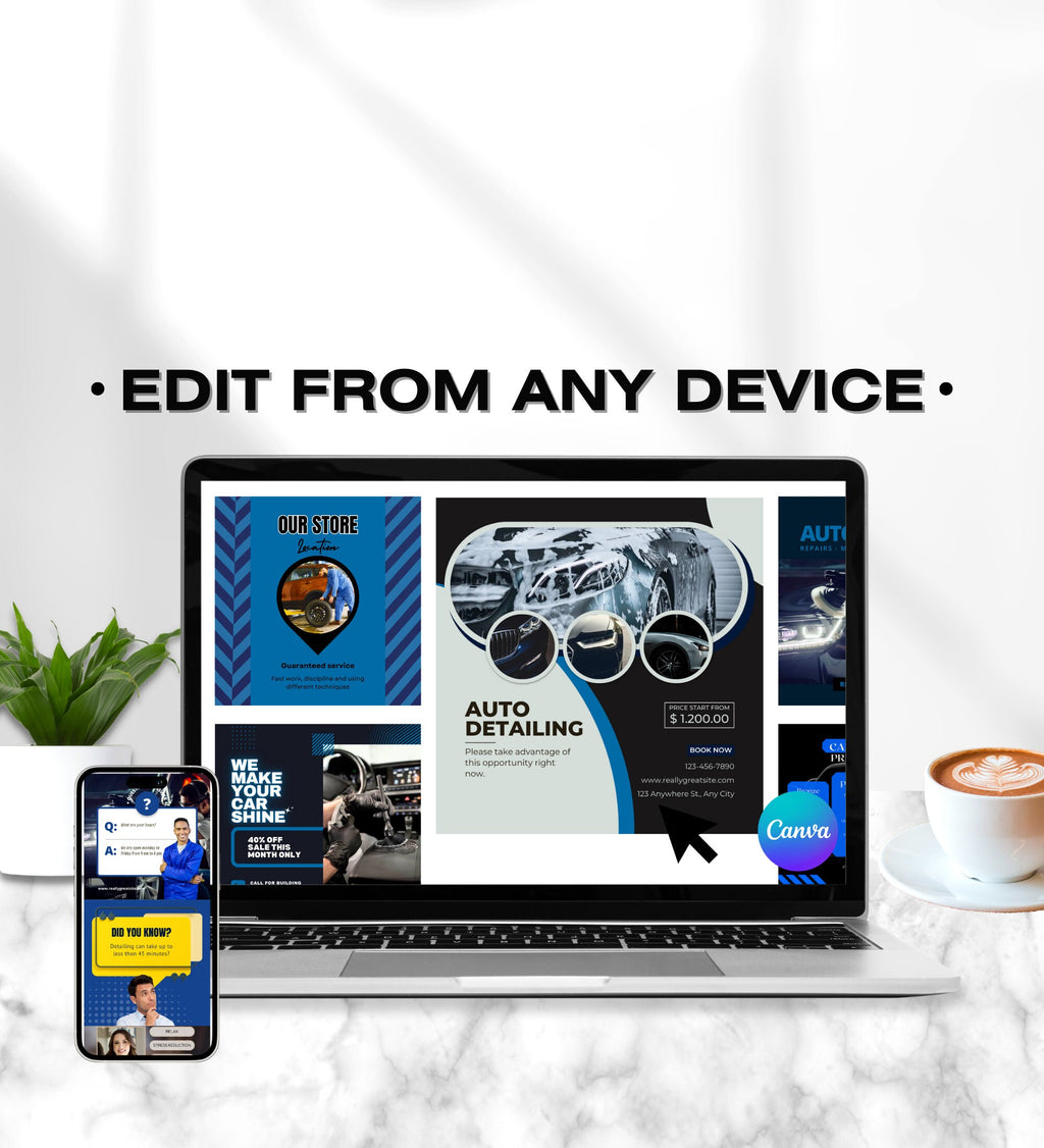 Auto Detailing Marketing | Auto Detailing Posts | Mechanic Social Media | Automotive | Auto Detailing Instagram Posts |Auto Repair Templates