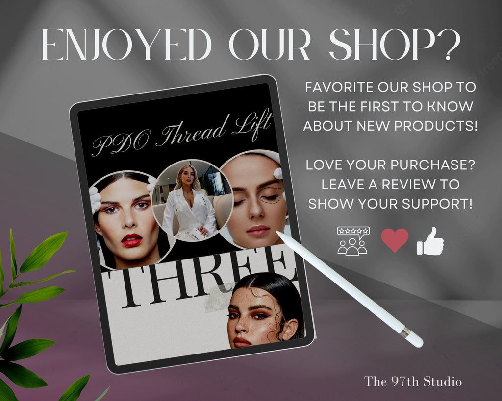 100 PDO Threads Instagram Templates | Nurse Injector Instagram | Facial Thread Lift Instagram | Medspa | Face Lift | Thread Lift | Luxury