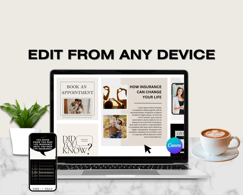 230 Insurance Agent Marketing Templates, Life Insurance Instagram Templates, Insurance Broker Editable Template,Insurance Agency Insta Posts