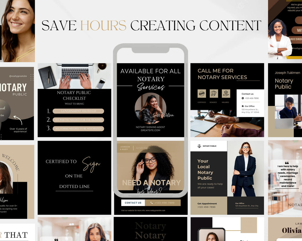 Notary Marketing | Notary Signing Agent | Notary Social Media | Loan Signing Agent | Notary Instagram Posts |Notary Posts Templates |IG Post