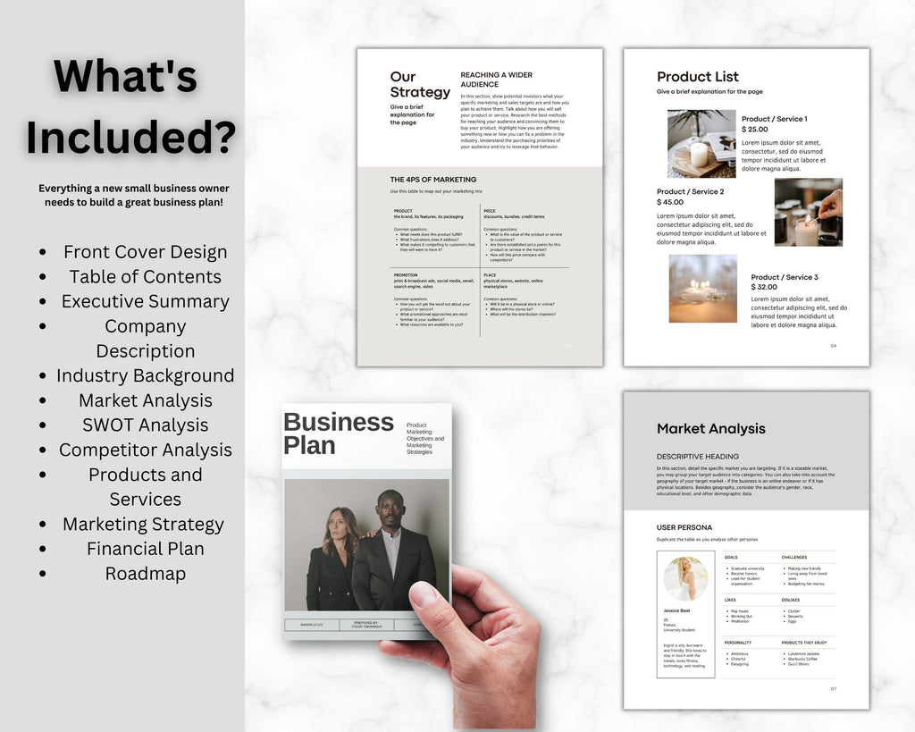 Editable Business Plan Template, Canva Start Up Workbook (Digital Download)