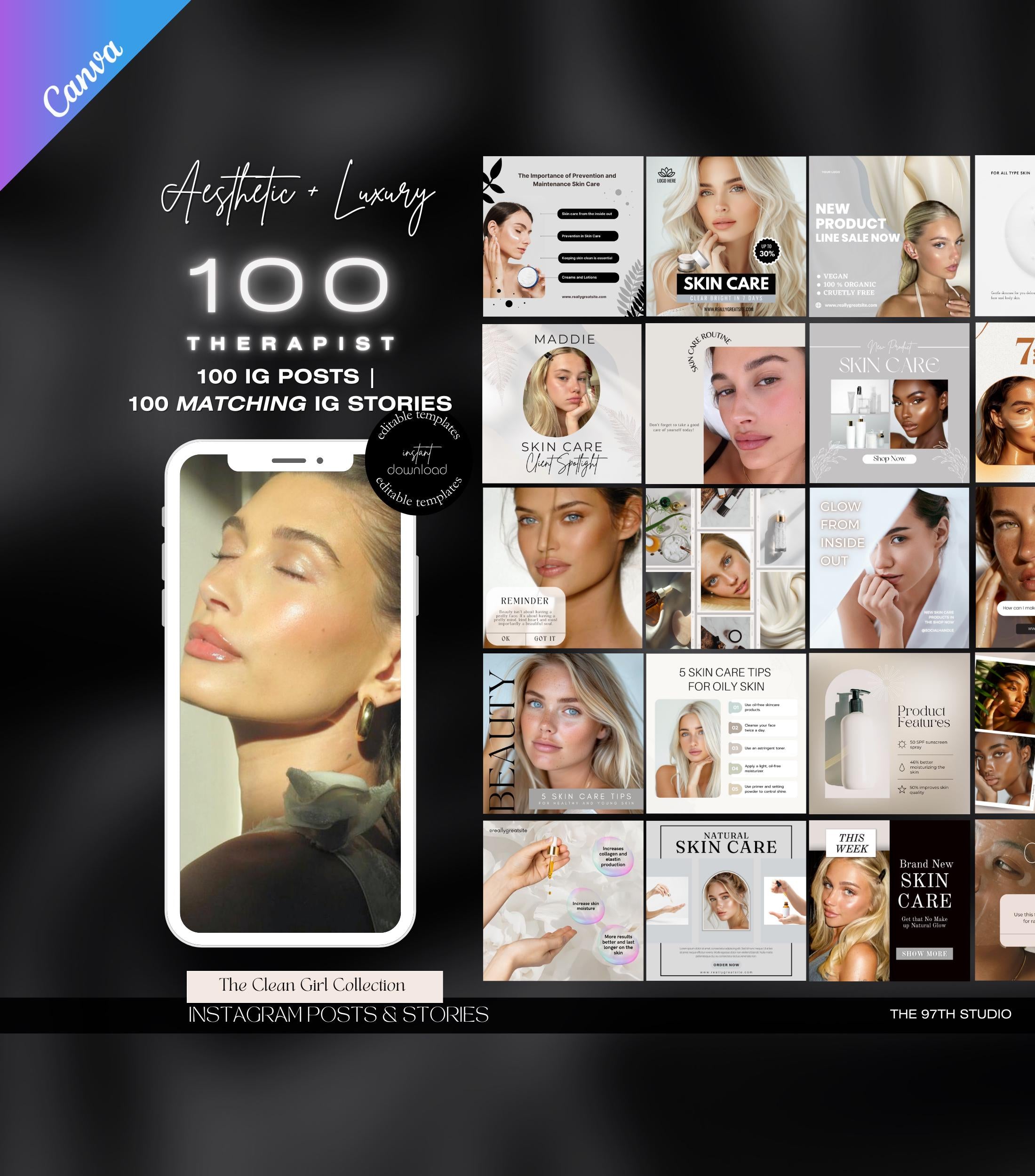 100+ Instagram Templates for Skincare
