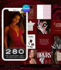 Luxury Burgundy Instagram Templates | Dark Red Instagram Posts | Business Instagram | Social Media Instagram Posts | Facebook Marketing Post
