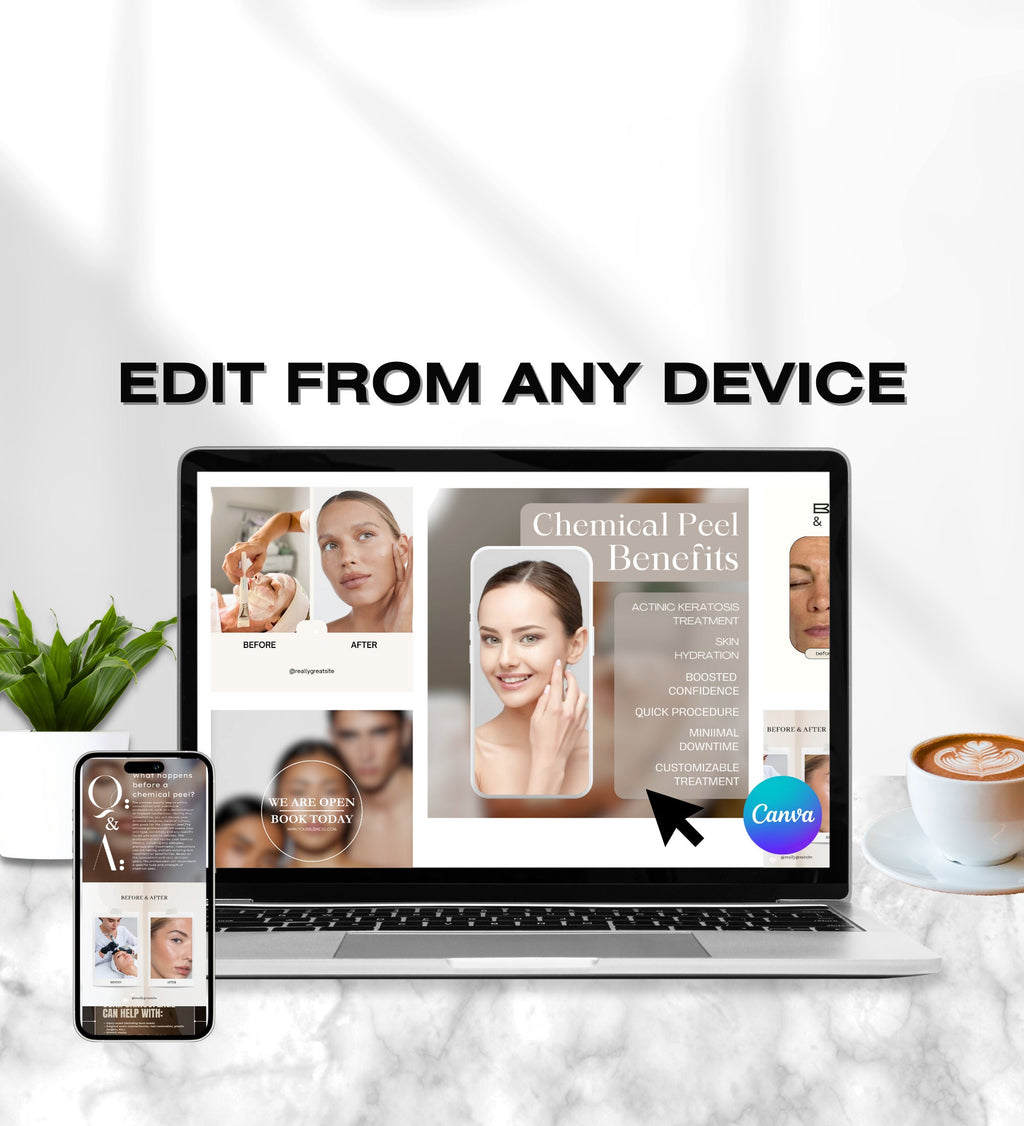 Chemical Peel Instagram Templates | Esthetician Instagram | Facial Treatment | Skincare Social Media | Skincare Instagram Templates | MEDSPA