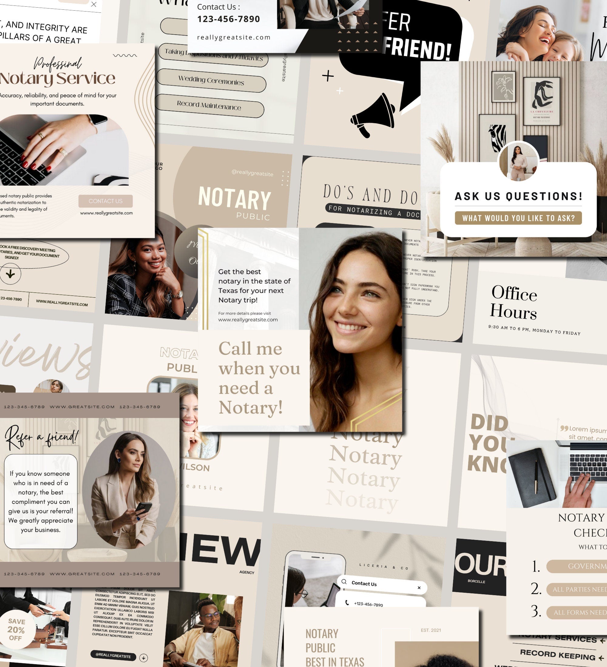 Notary Marketing | Notary Signing Agent | Notary Social Media | Loan Signing Agent | Notary Instagram Posts |Notary Posts Templates |IG Post