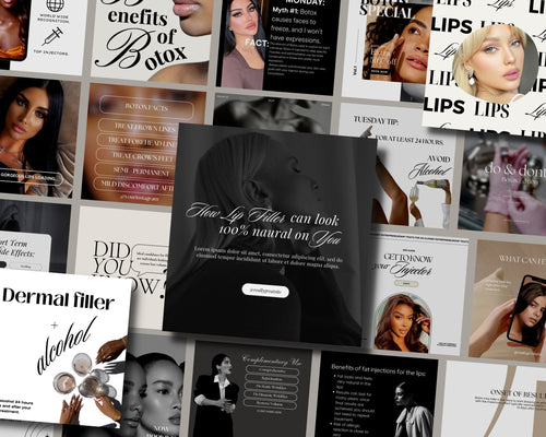 410 Botox and Filler Canva Template, Skincare Instagram templates, Nurse Injector Templates, Botox Templates, Medspa Templates,Branding Kit