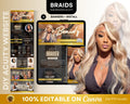 Acuity Scheduling Template BRAIDER, Hair Acuity Website Template, Acuity Website Banner, Editable Acuity Booking Template,Web Banner, Luxury