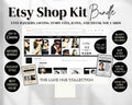 Etsy Shop Kit Canva, Branding and Logo Kit Modern Black and White, Etsy Shop Banner, Etsy Listing Photos, Fashion Etsy Shop Branding Bundle