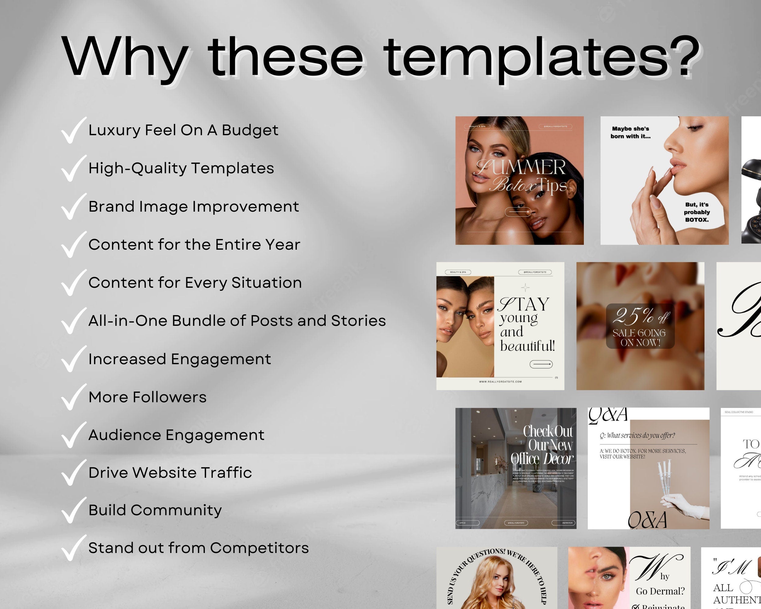 410 Botox and Filler Canva Template, Skincare Instagram templates, Nurse Injector Templates, Botox Templates, Medspa Templates,Branding Kit