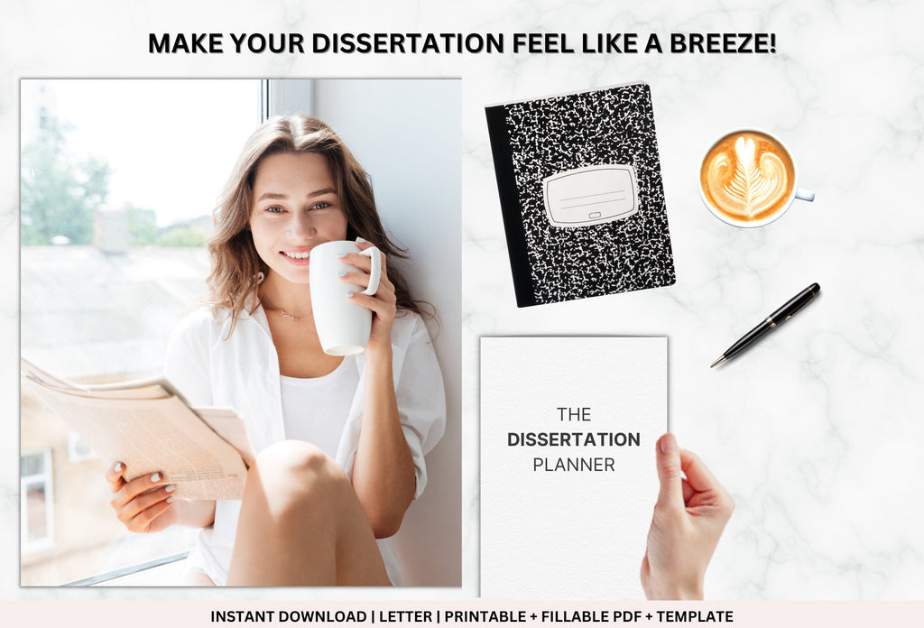Dissertation Planner Printable | PhD Thesis Template (PDF)