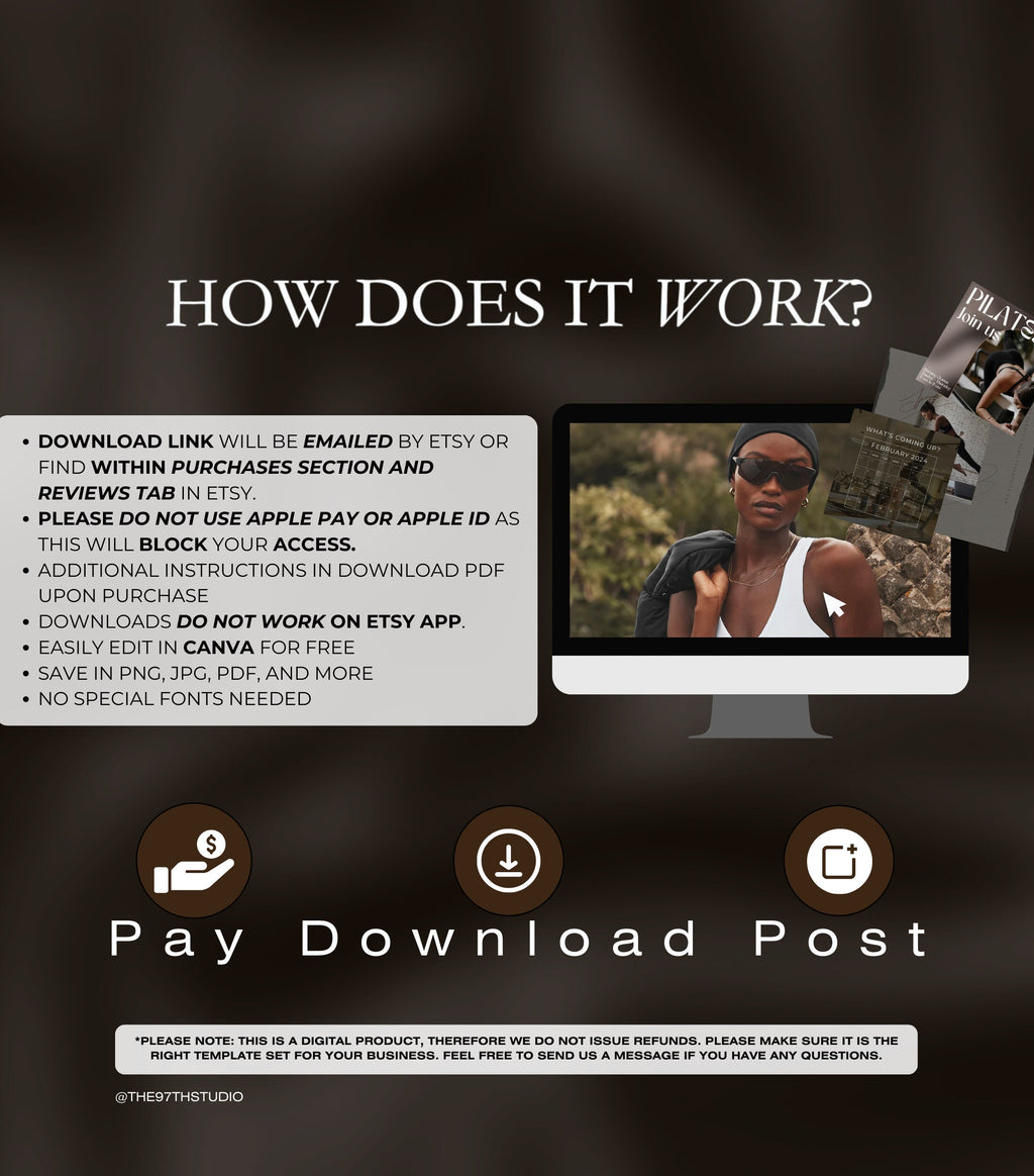 Pilates Instagram Templates | Pilates Coach Instagram Posts | Pilates Instructors Instagram | Pilates Social Media Instagram Posts | Pilates