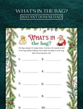 Christmas What's In The Bag Game | Office Christmas Party Game | Christmas Family Game | Printable Christmas Game | Christmas Game Printable
