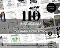 Tax Preparer Instagram Template, Marble Social Media Bundle (Canva)