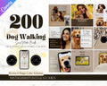 200 Dog Walking Instagram Template,Dog Walking Social Media, Dog Walking Business, Social Media Marketing,Dog Instagram Templates,Dog Walker