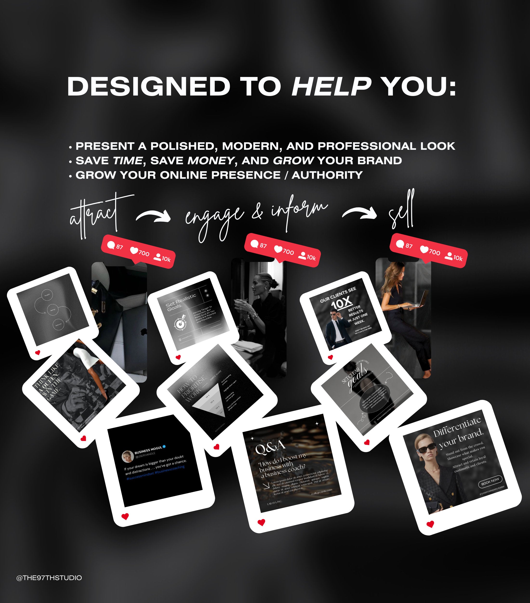 Business Coach Instagram Templates | Social Media Manager | Social Media Coaching | Business Coaching Instagram | Life Coach | Entrepreneur
