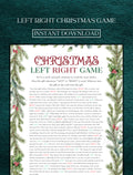 Christmas Pass the Gift Game | Office Christmas Party Game | Christmas Family Game | Printable Christmas Game | Left Right Game Printable
