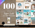 100 TRAVEL Instagram Templates | Travel Agent Instagram Post | Travel Blogger Templates | Travel Influencer Instagram | Vacation Templates