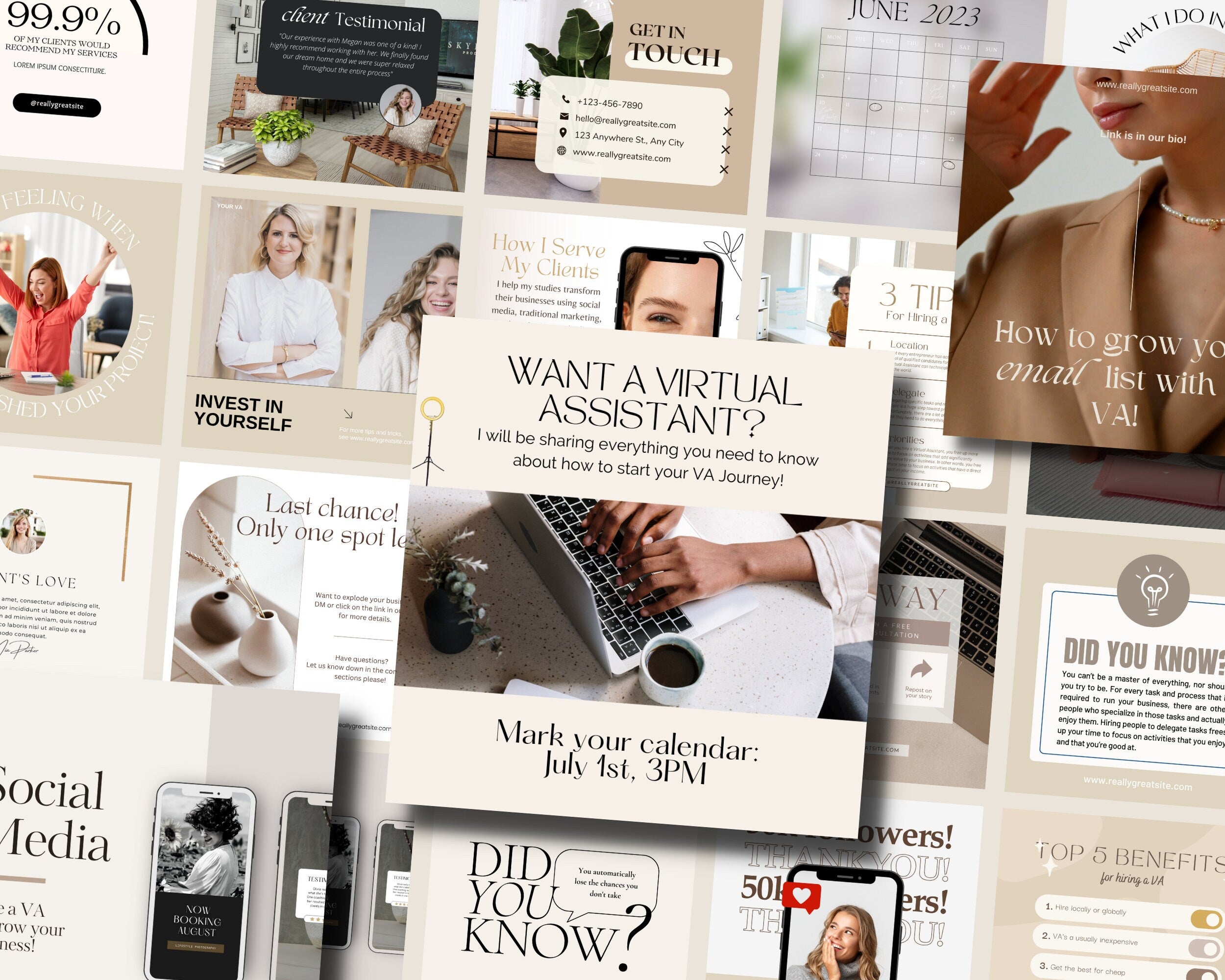 120 Virtual Assistant Instagram Templates