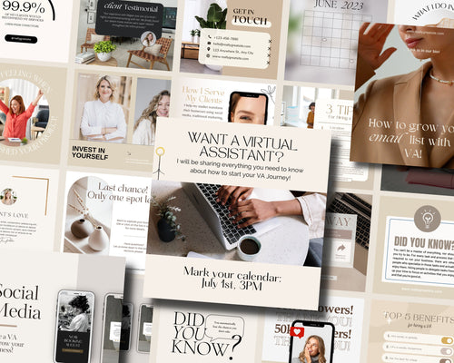 120 Virtual Assistant Instagram Templates