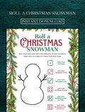 Roll a Christmas Snowman Game | Office Christmas Party Game | Christmas Family Game | Printable Christmas Game | Holiday Party Games | Santa