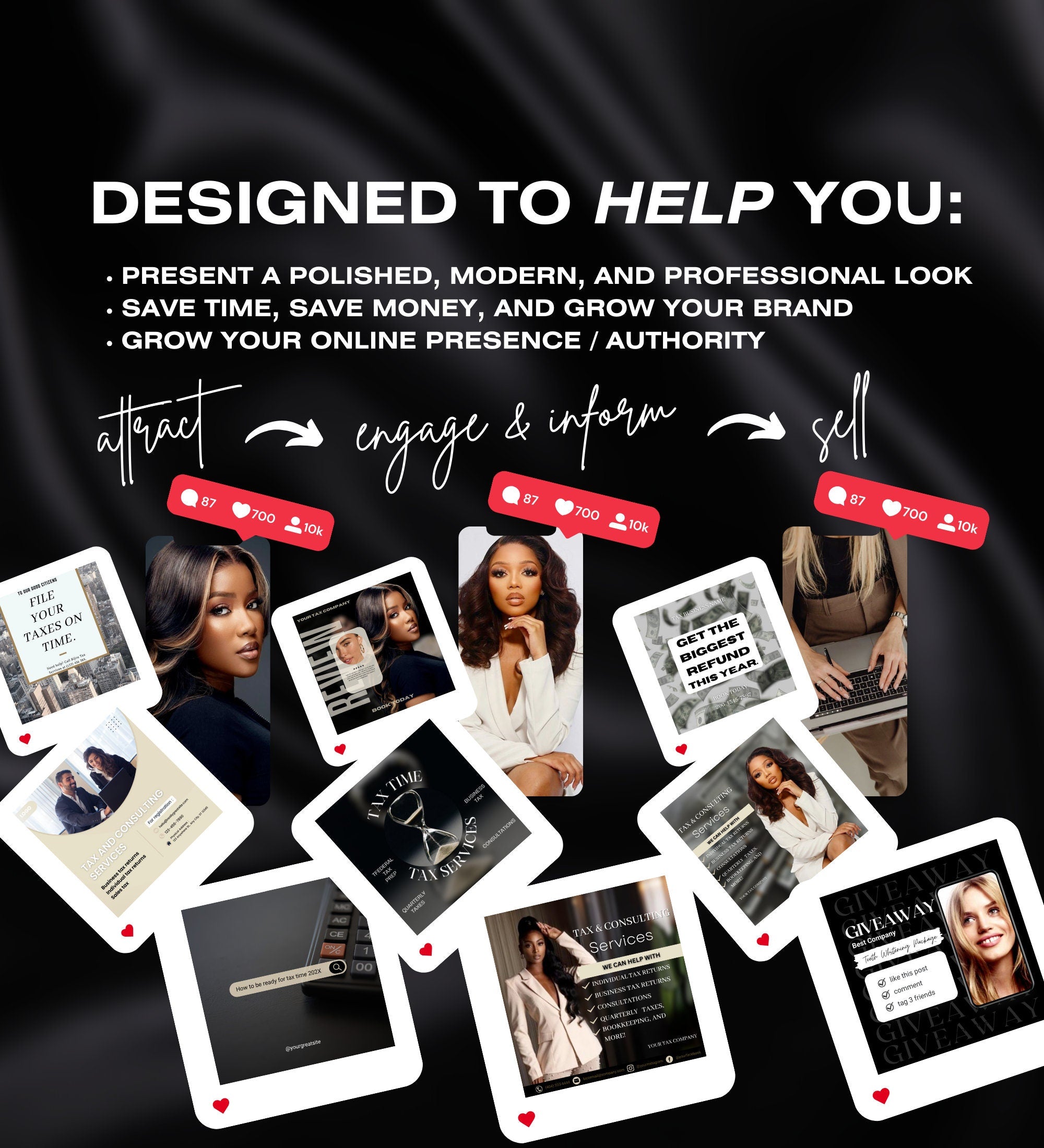 80 Tax Preparer Instagram Templates