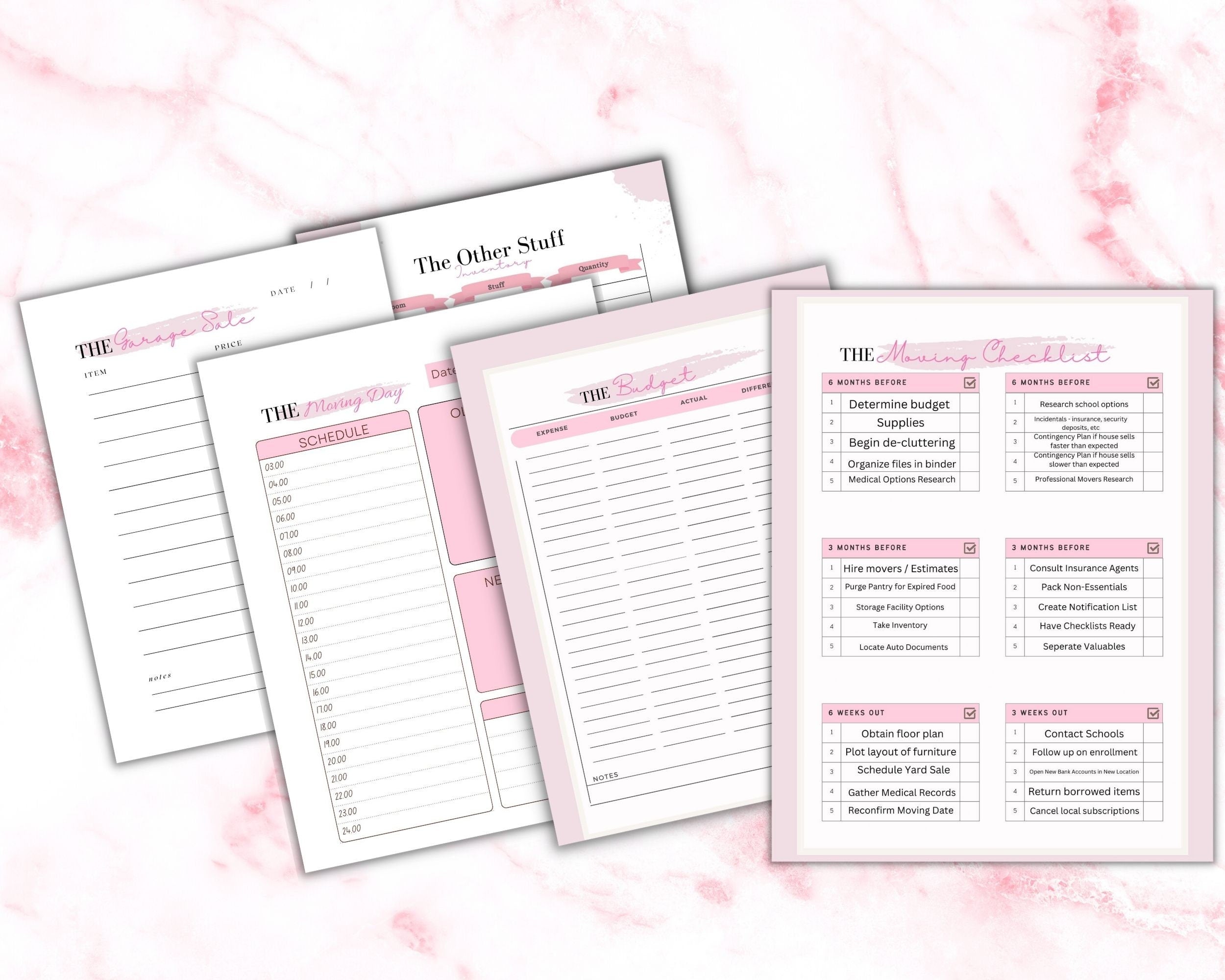 Moving Planner Printable, Relocation Checklist, Packing Guide (Digital Download)