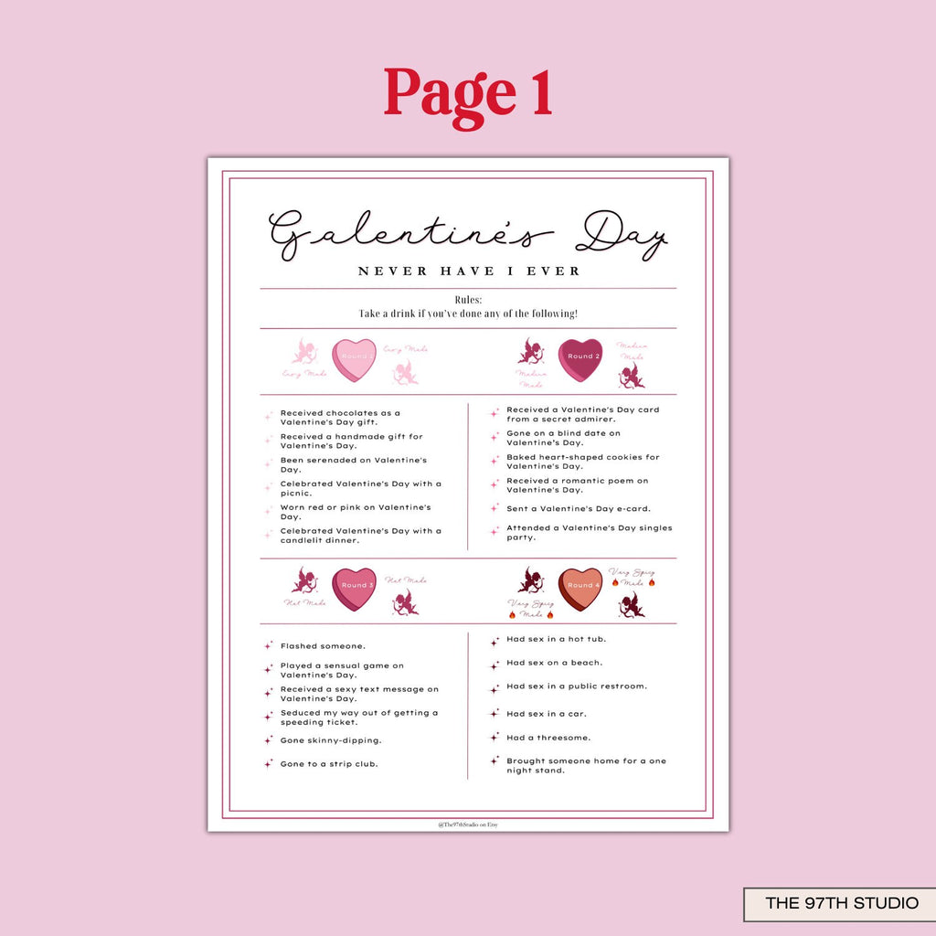 Galentines Day Games Printable Adult Valentine's Day Party Ladies Night Game Ideas Girls Night In Galentines Day Game Fun Office Party Games