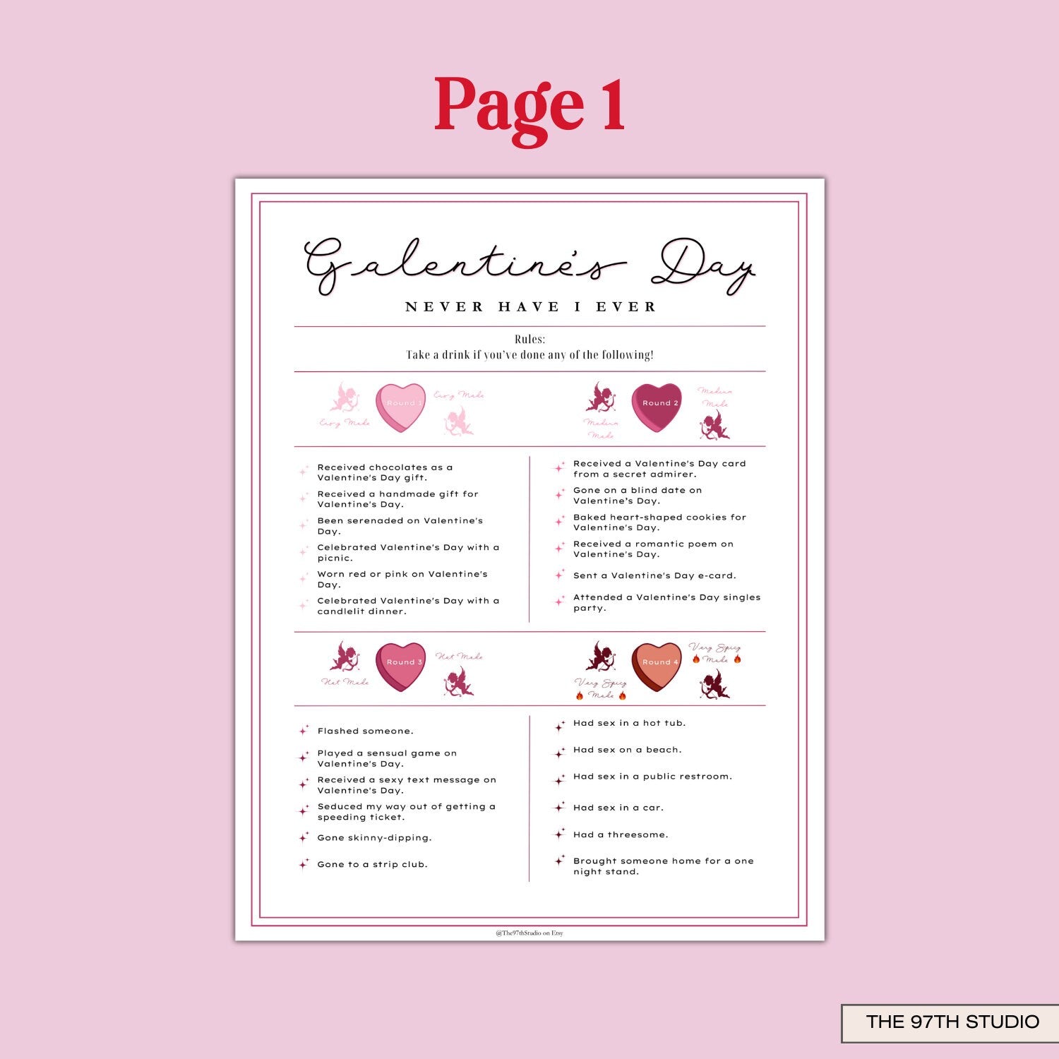Galentines Day Games Printable Adult Valentine's Day Party Ladies Night Game Ideas Girls Night In Galentines Day Game Fun Office Party Games