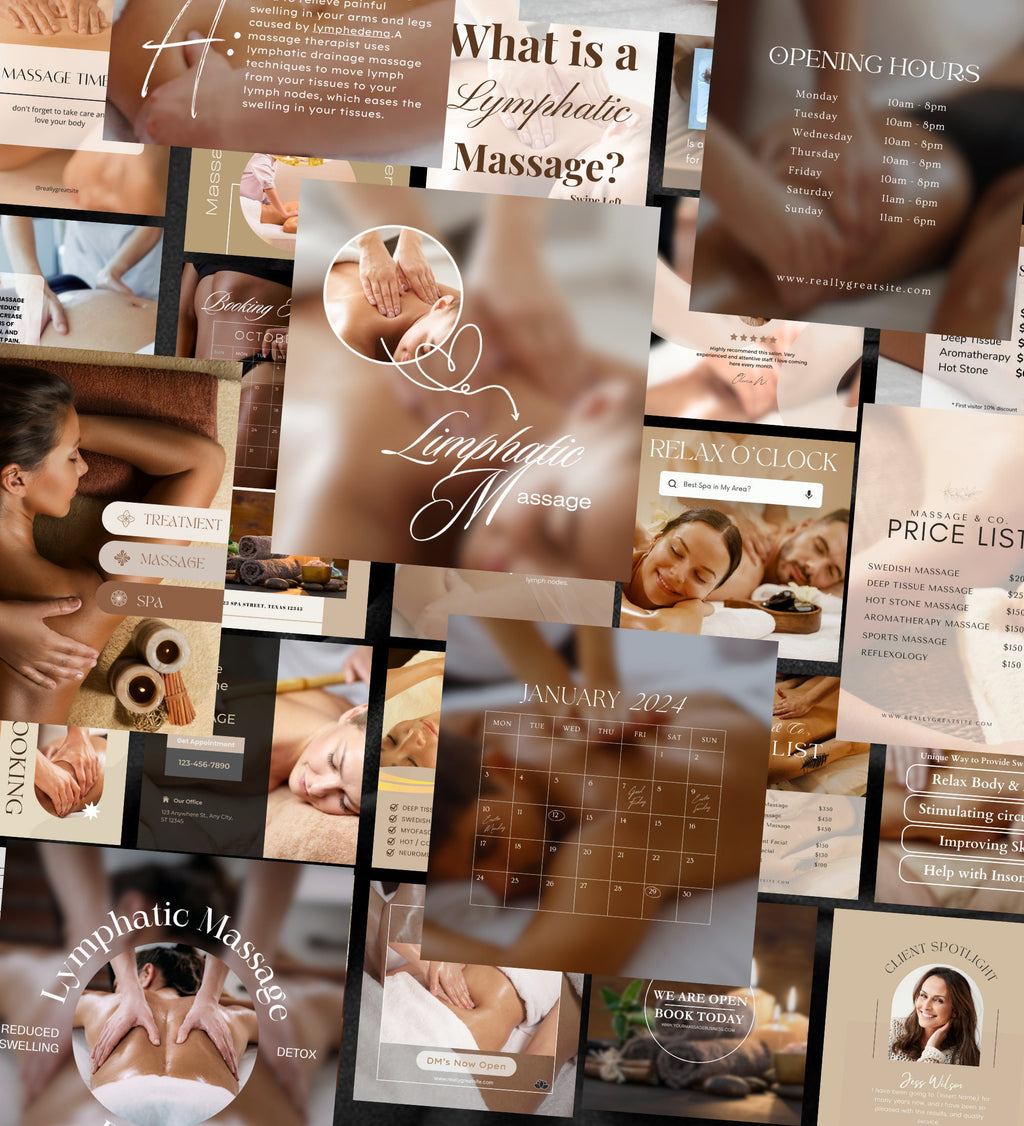 Massage Therapist Instagram Templates | Spa Social Media