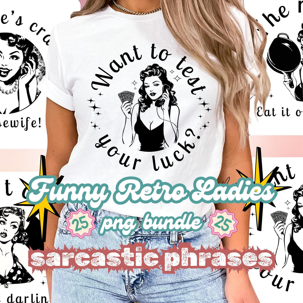 25 Retro Vintage 1950s Clipart, Housewife Clipart PNG, Paper Doll PNG, Scrapbooking Journals, Digital Download Clipart, Crafts, Sarcastic