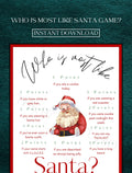 Who Is Most Like Santa Game | Office Christmas Party Game | Christmas Family Game | Printable Christmas Game | Holiday Party Game | Santa