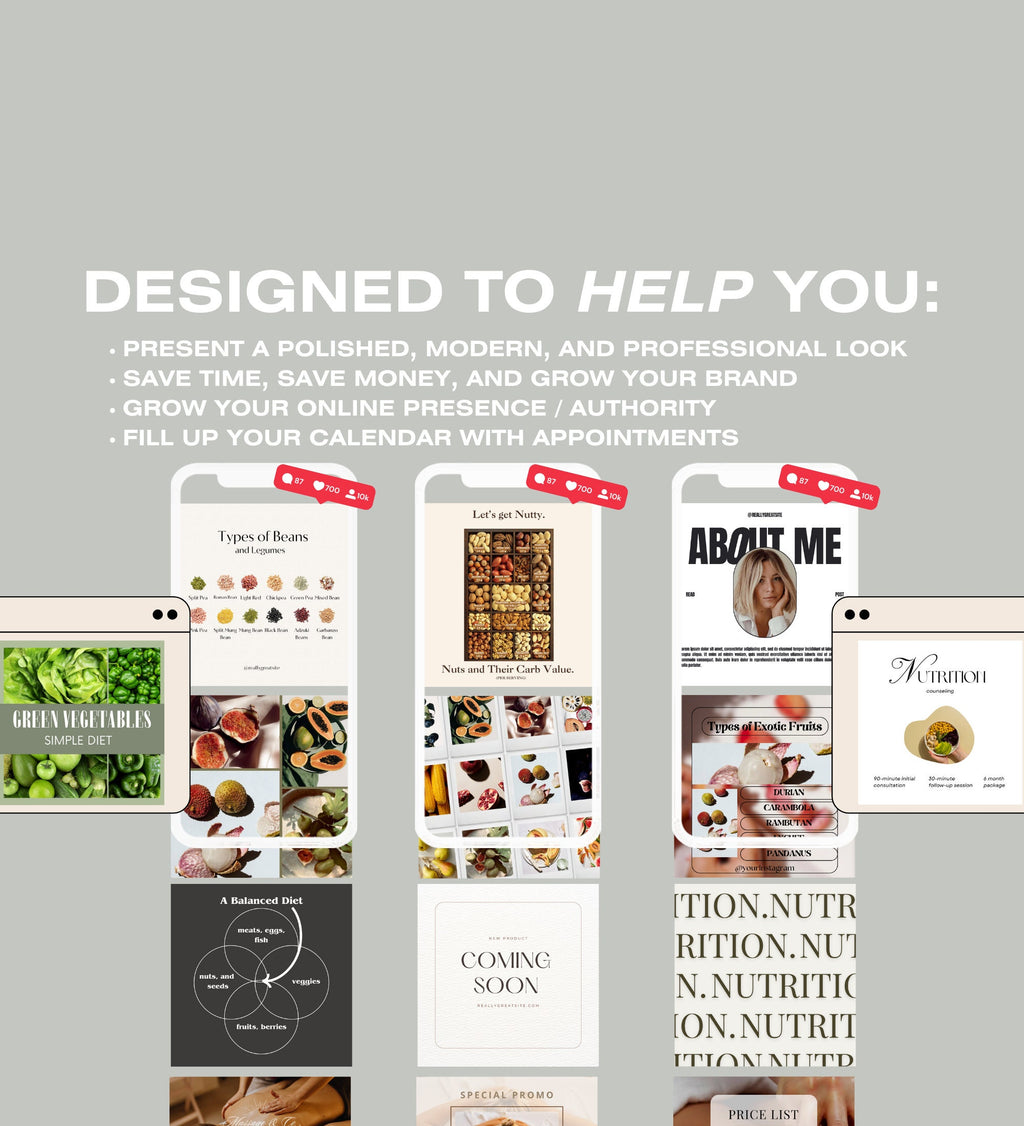 Nutritionist Instagram Posts | Digital Marketing | Health Coach | Dietician | Nutrition Coach Instagram | Health & Wellness Instagram Posts