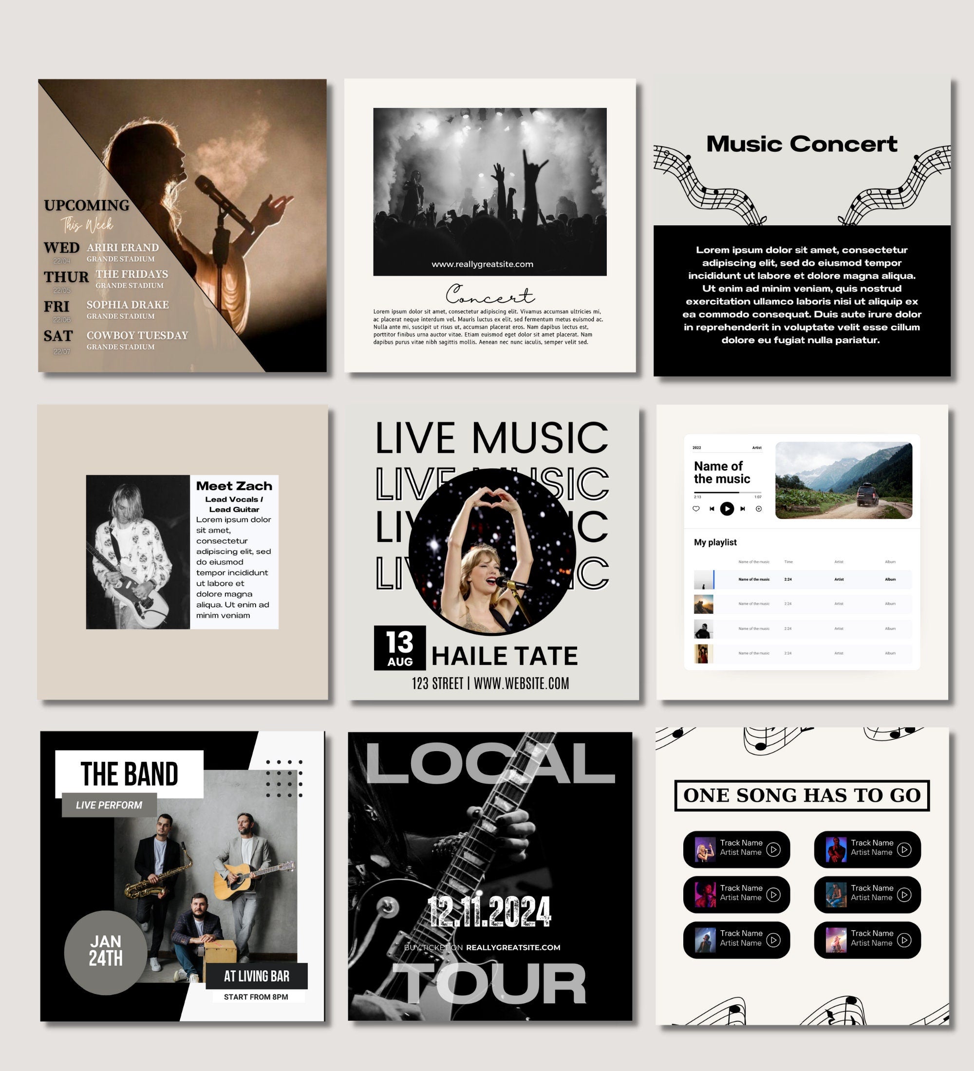 Musician Instagram Posts | Musician Digital Marketing | Musician Social Media | Musician Instagram | Artist Social Media | Band Instagram