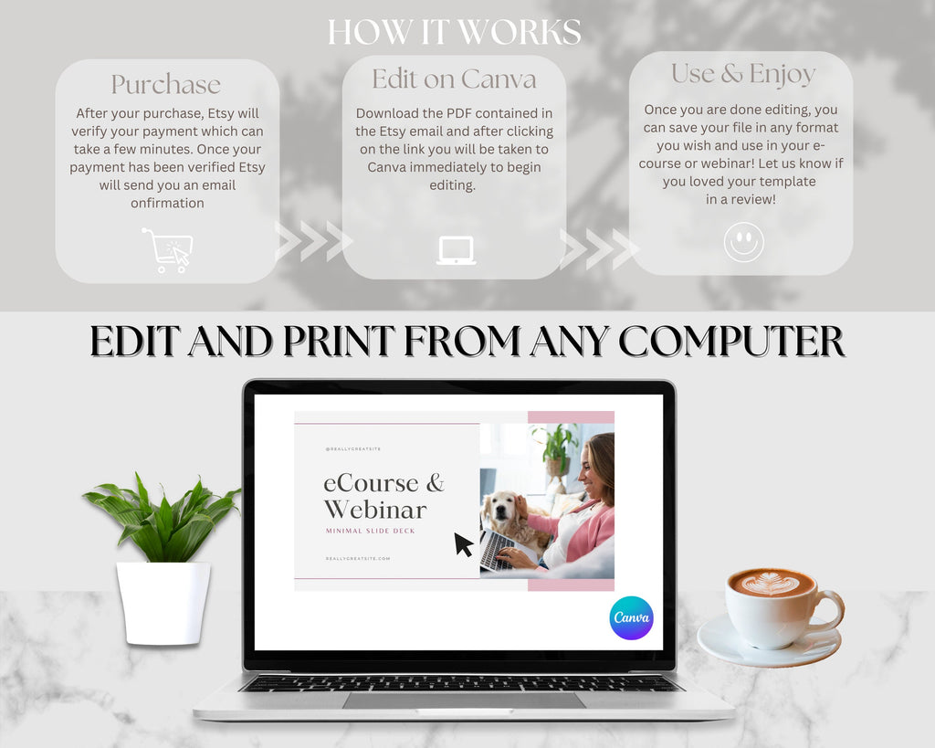 Webinar Slide Deck Canva Template, Pitch Deck Template, Course Slide Deck, Social Media Coach,  Coaching Webinar Template, Canva Slide Deck