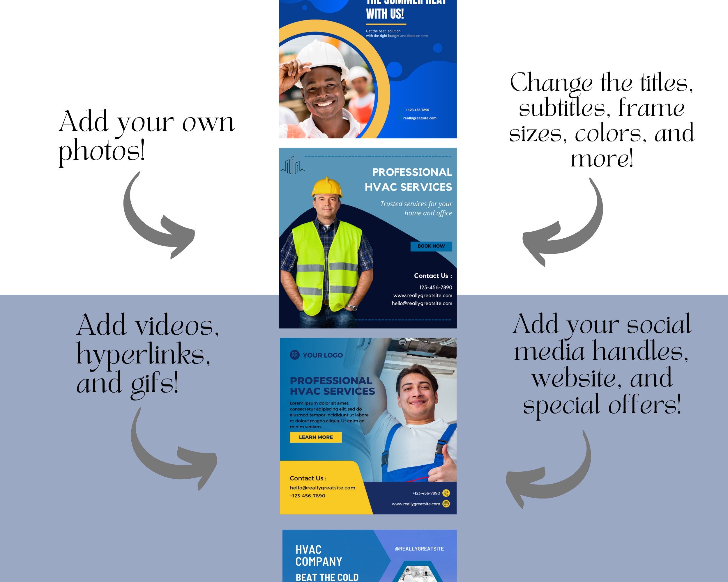 230 HVAC Instagram Template Posts for Small Business