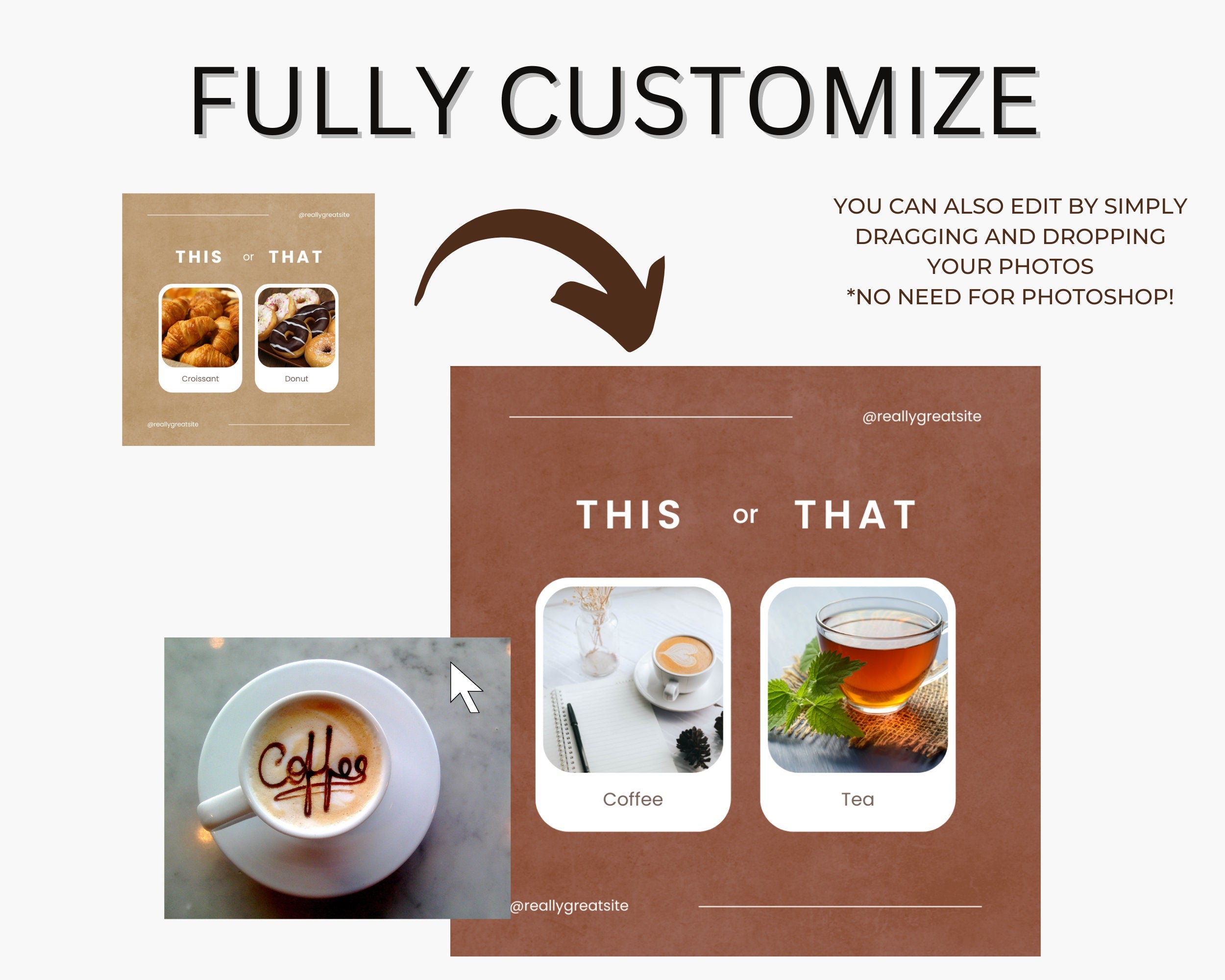 Bakery Instagram Post Templates | Bakery Instagram Template | Cake Business Social Media |Coffee Bake Shop Template | Social Media Marketing