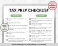Tax Prep Checklist Tracker Printable, A4, Letter (Printable Fillable PDF)