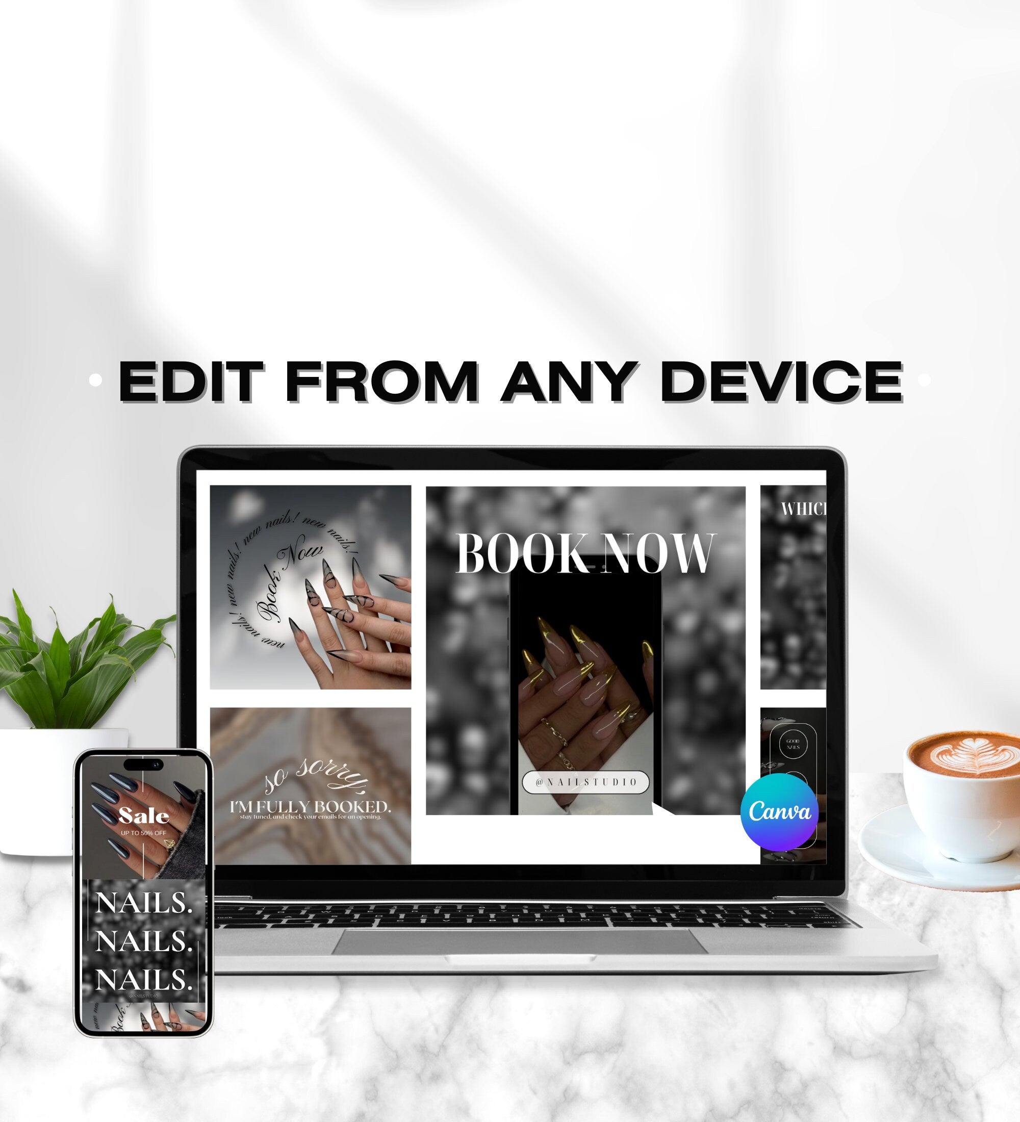 Nail Tech Instagram Templates | Nail Tech Instagram Posts | Nail Tech Instagram | Nail Tech Social Media Instagram Posts | Manicurist Posts