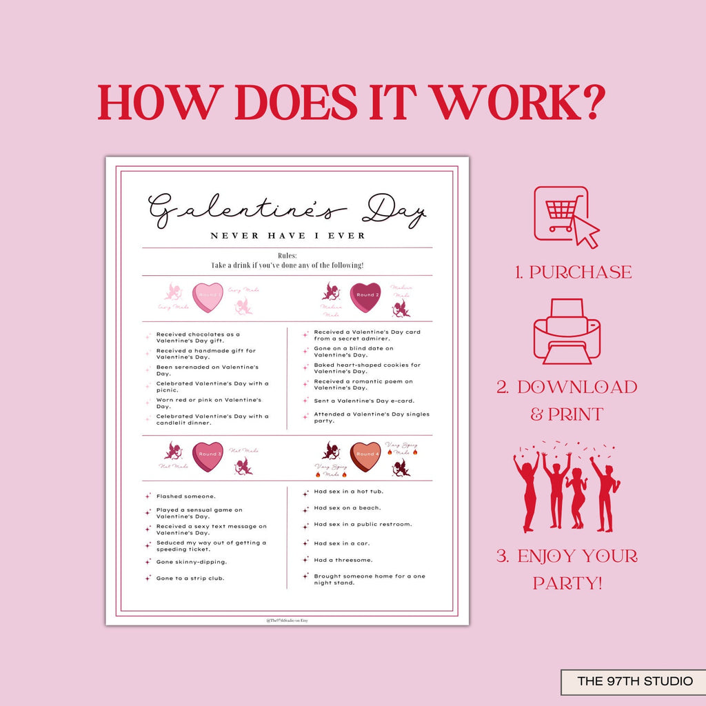Galentines Day Games Printable Adult Valentine's Day Party Ladies Night Game Ideas Girls Night In Galentines Day Game Fun Office Party Games