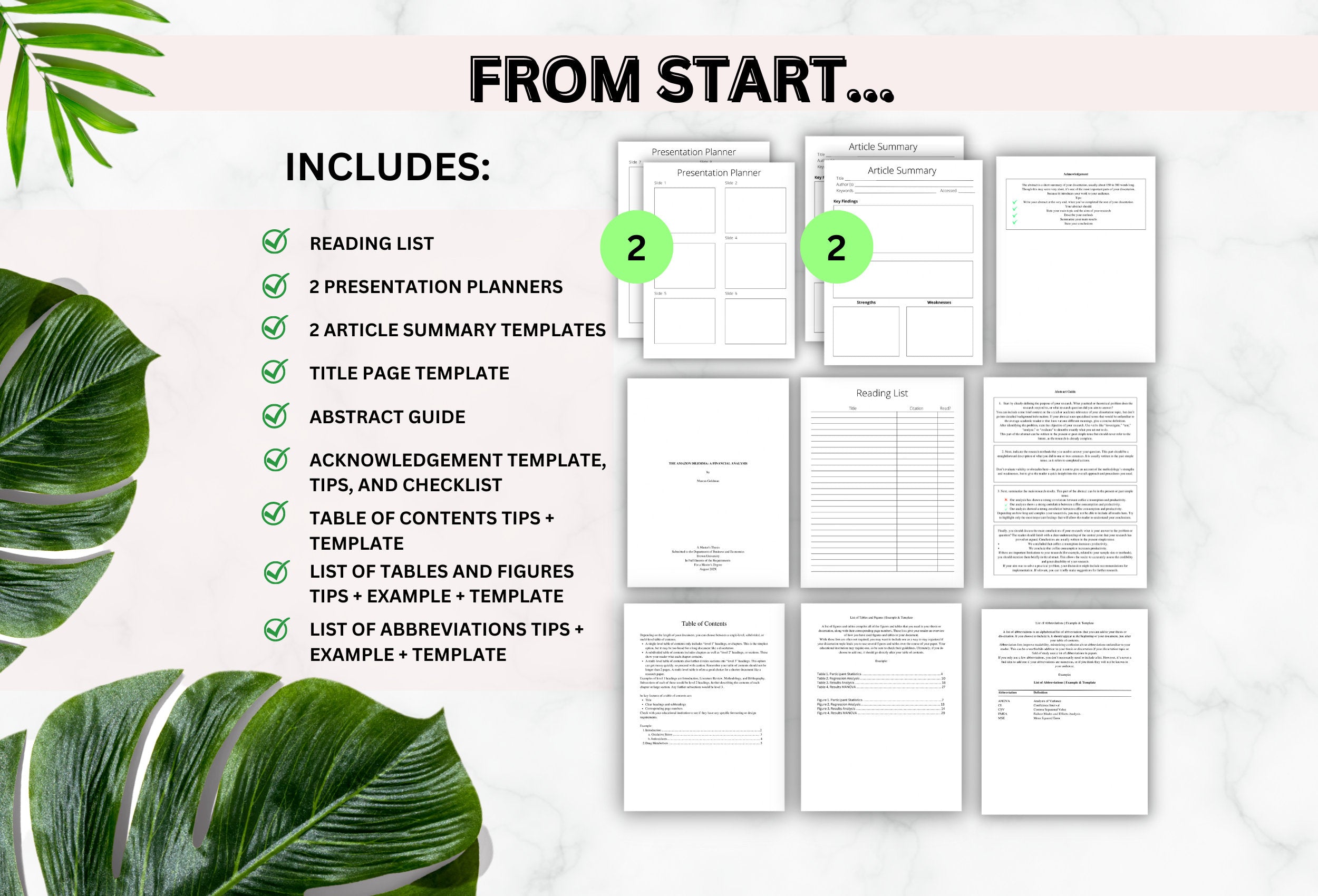 Dissertation Planner Printable | PhD Thesis Template (PDF)