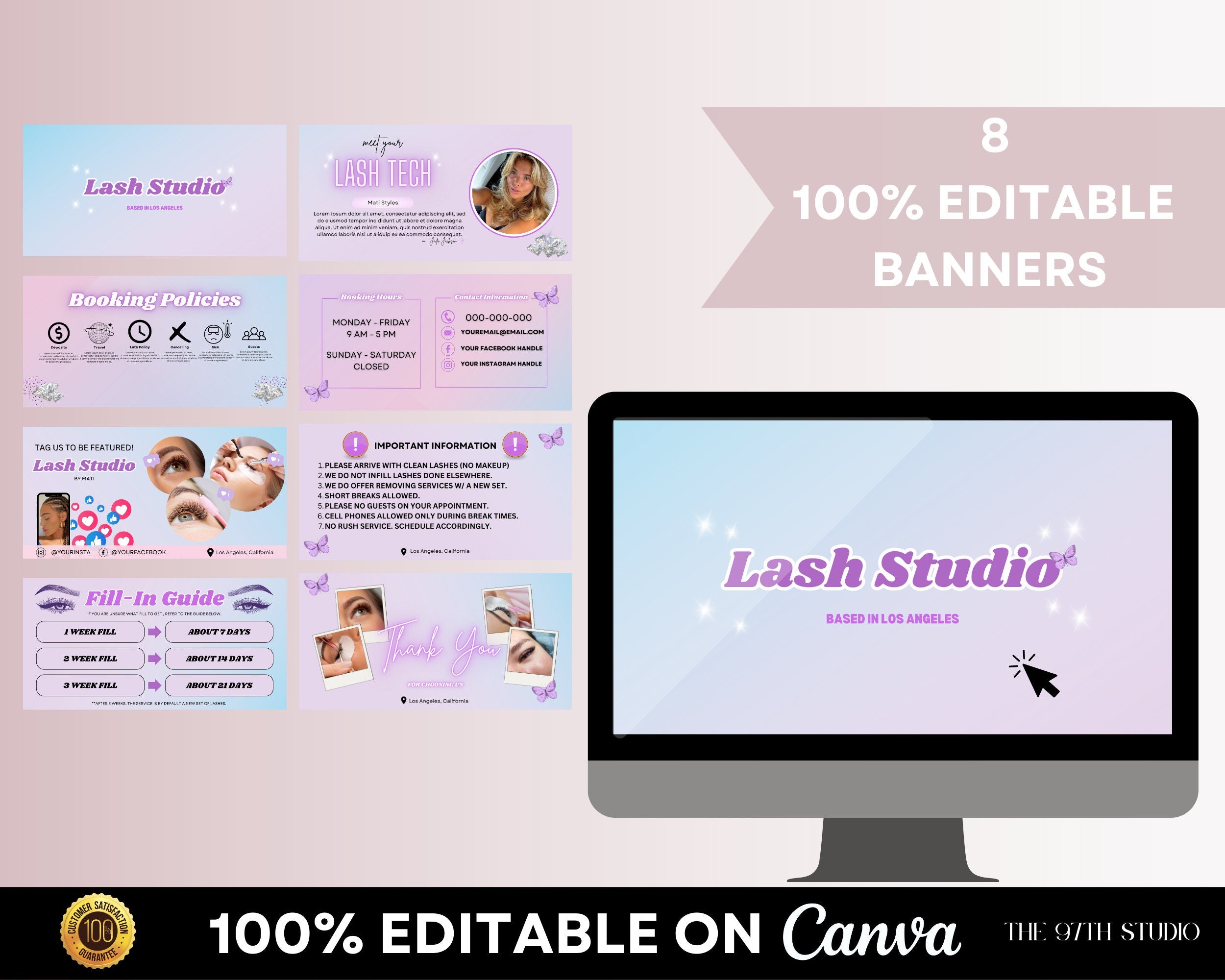 Acuity Scheduling Site Template, Editable DIY Booking Site Template, DIY Acuity Site, Booking Site, Lash Tech Acuity Template, Luxury Site