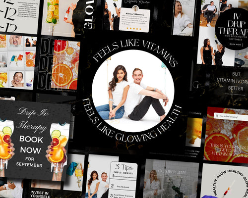 100 IV Therapy Instagram Templates, Iv Hydration Instagram Templates, IV Therapy Marketing, Instagram Templates, Nurse Injector Posts,Beauty