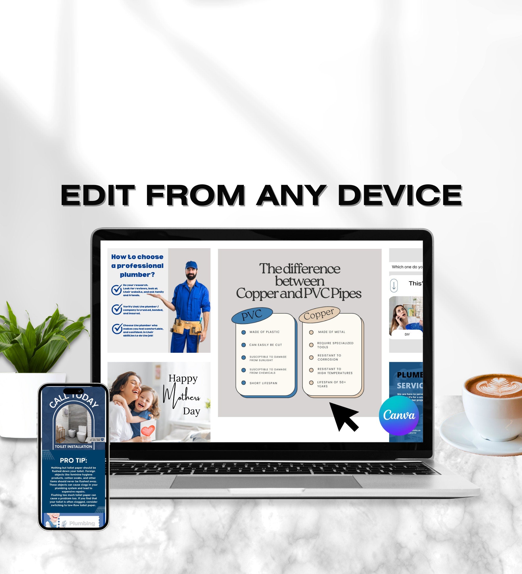 Plumbing Business Instagram Post Templates | Plumber Social Media| Plumbing Company | Social Media Marketing | Plumber Marketing | Plumbing