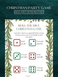 Christmas Roll the Dice Game | Office Christmas Party Games | Christmas Family Games | Printable Christmas Games | Xmas Party Game Printable