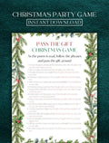 Christmas Pass the Gift Game | Office Christmas Party Game | Christmas Family Game | Printable Christmas Game | Left Right Game Printable