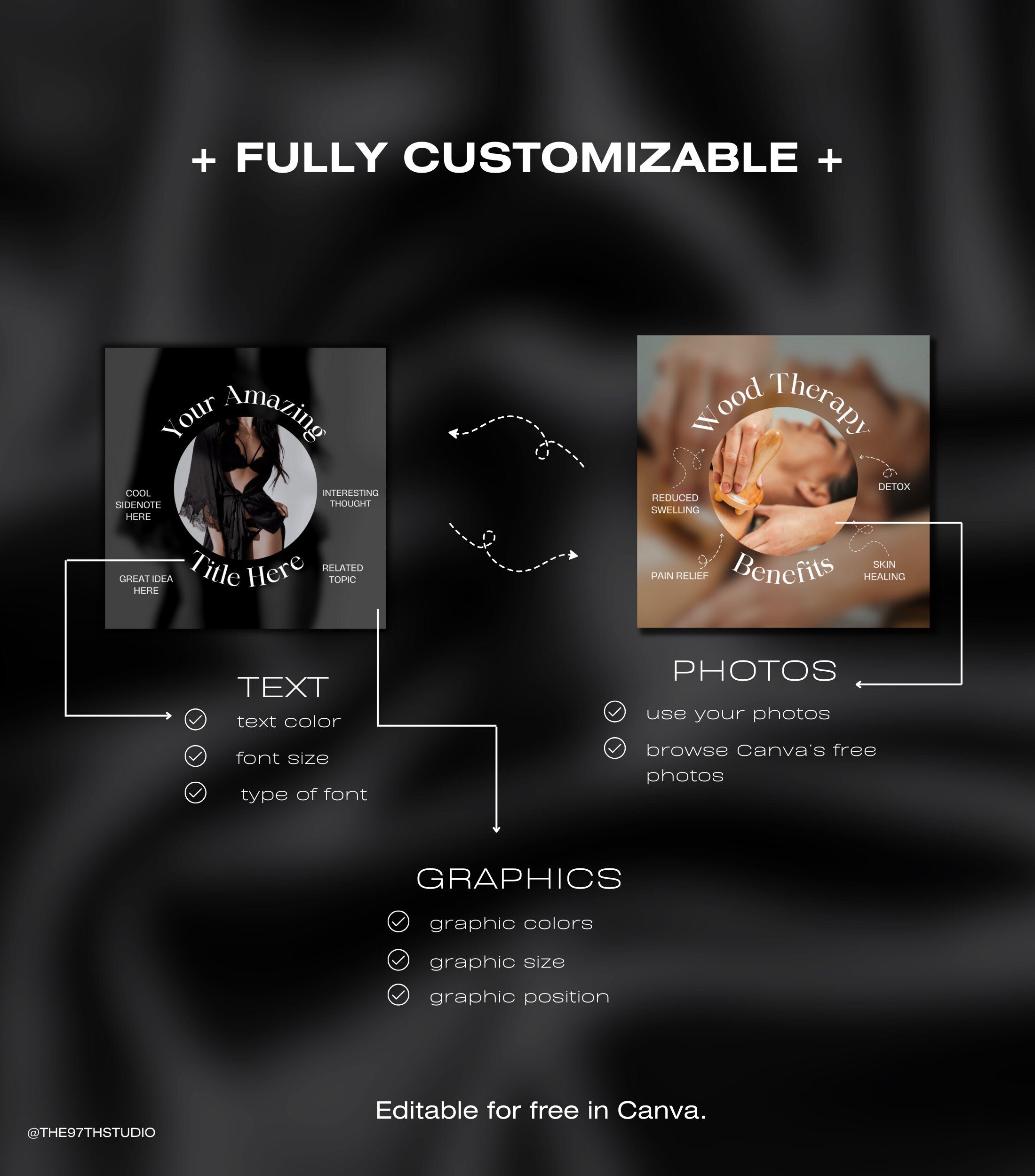 100 Wood Therapy Instagram Templates | Wood Therapy | Body Sculpting | Body Contouring | Body Contouring Instagram | Massage Therapist IG